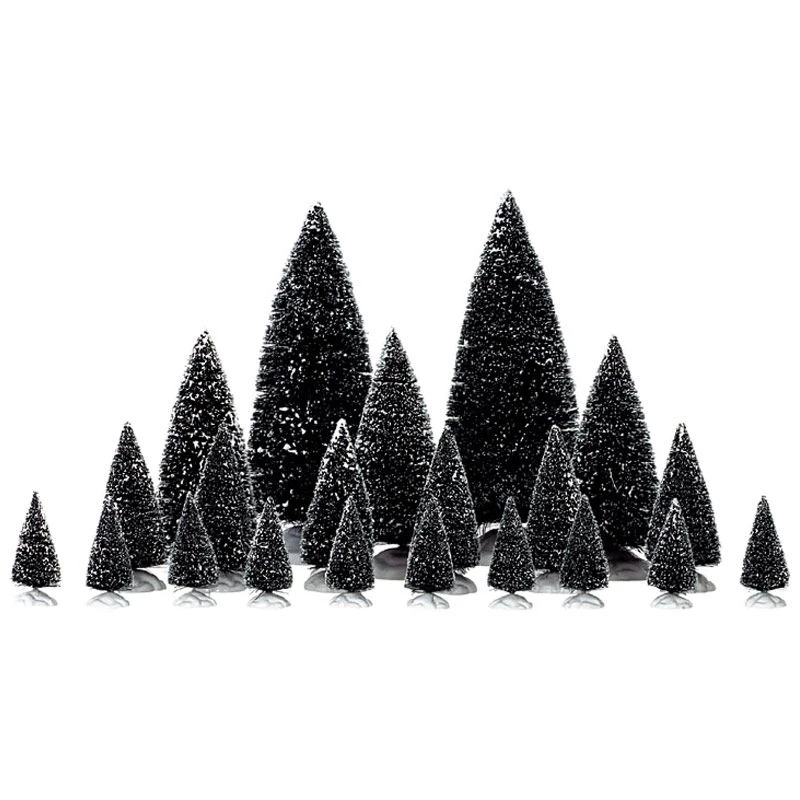 Lemax Assorted Pine Trees (Set Of 21) - Accessory 3 Lemax Assorted Pine Trees (Set Of 21) - Accessory