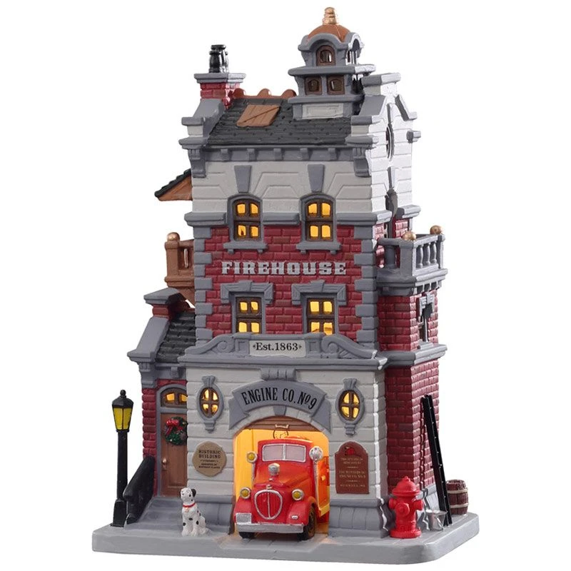 Lemax Engine Company No. 9 - Lighted Building 3 Lemax Engine Company No. 9 - Lighted Building