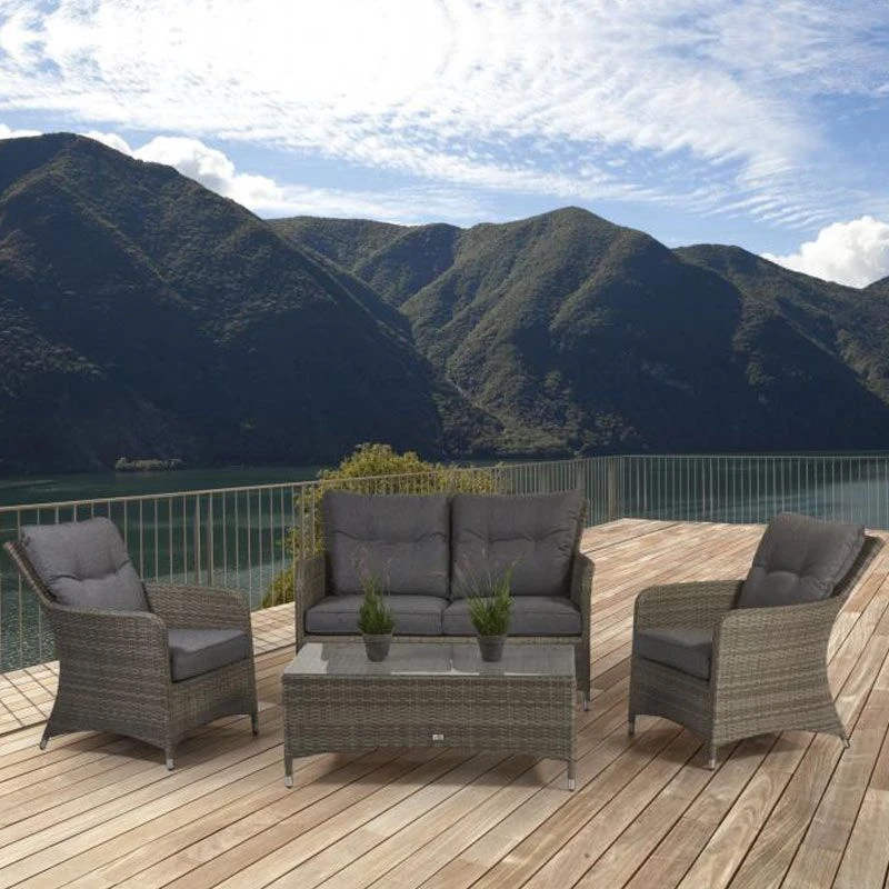 Supremo Barcelona Full Weave Garden Lounge Set With Coffee Table 3 Supremo Barcelona Full Weave Garden Lounge Set With Coffee Table