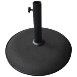 Black Concrete Garden Parasol Base