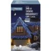 Blue & White LED Snowing Iciclebrights With Timer -Garden Gold Store blue white iciclebrights 240 web