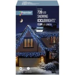 Blue & White LED Snowing Iciclebrights With Timer -Garden Gold Store blue white iciclebrights 720 web