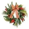 Natural Wreath With Tartan Bow Artificial Christmas Wreath -Garden Gold Store df217093 web 1 1
