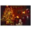 Lit Christmas Teddy Bear Scene - Fibre Optic Canvas Print - 40 X 60cm -Garden Gold Store fb171712 teddy