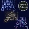 Christmas Star Curtain Lights With Timer -Garden Gold Store festive star curtain light mix web