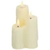 Cream Battery LED Melted Edge Flickabrights Candles With Timer