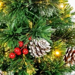 New Jersey Spruce Fibre Optic Christmas Tree -Garden Gold Store fo new jersey tree cone and berry ft227068 close up web