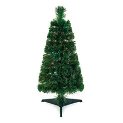 Slim Crystal Tipped Fibre Optic Christmas Tree