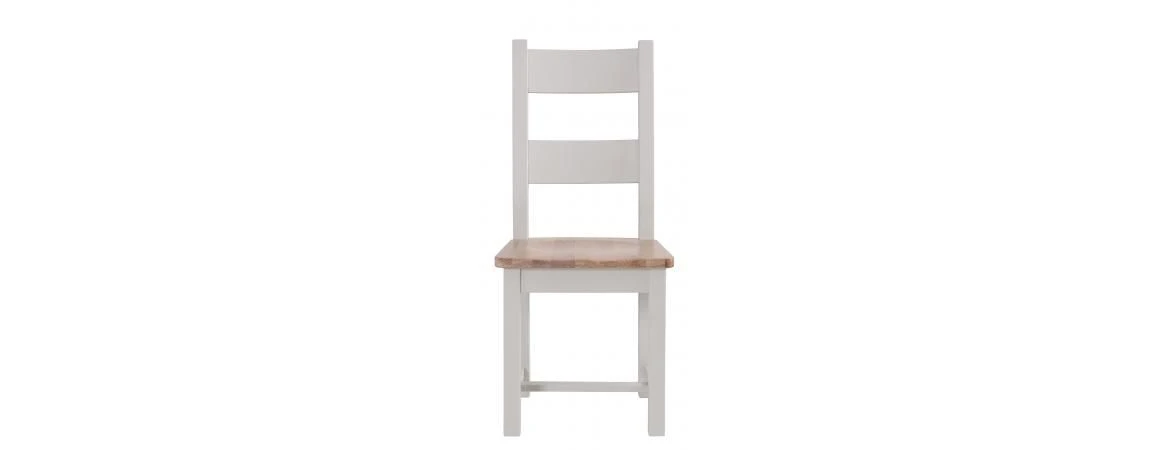 Chalked Oak/Grey Dining Chair With Timber Seat - Oak Furniture 4 Chalked Oak/Grey Dining Chair With Timber Seat - Oak Furniture - Image 2