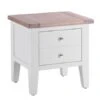 Chalked Oak/Grey 1 Drawer Lamp Table - Oak Furniture 1 Chalked Oak/Grey 1 Drawer Lamp Table - Oak Furniture -Garden Gold Store gcw007