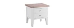 Chalked Oak/Grey 1 Drawer Lamp Table - Oak Furniture