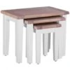 Chalked Oak/Grey Nest Of 3 Tables - Oak Furniture -Garden Gold Store gcw012