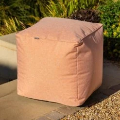 Hartman Outdoor Weatherproof Pouffe -Garden Gold Store hartman pouffe salmon web
