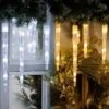 24 Colour Changing Icicle LED Lights On Clear Cable 1 24 Colour Changing Icicle LED Lights On Clear Cable -Garden Gold Store icicle white ww light mix web