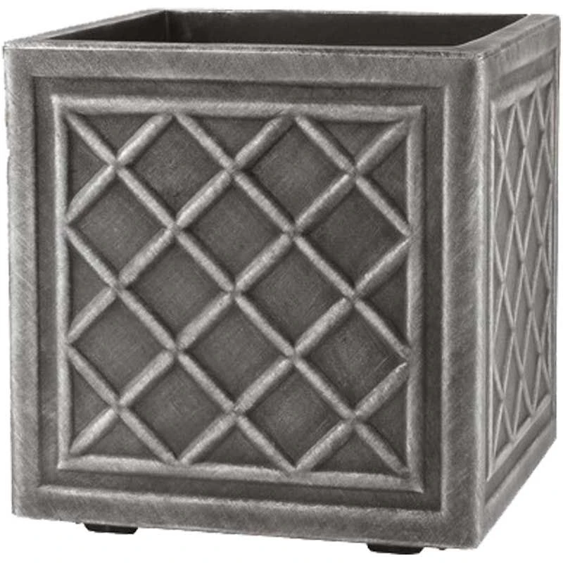 Lead Effect Square Garden Planter 3 Lead Effect Square Garden Planter