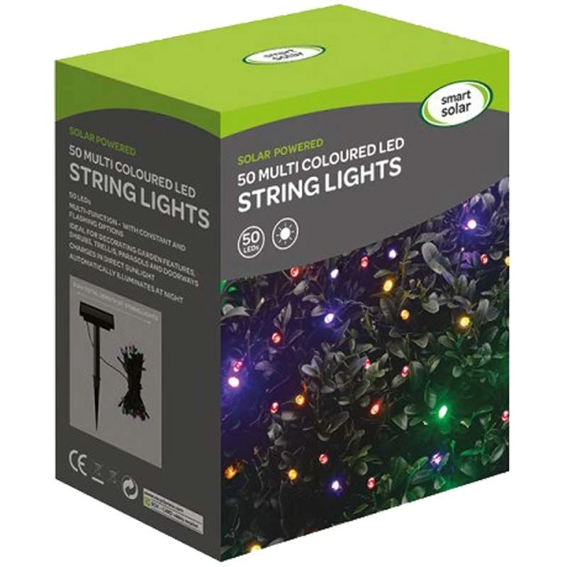 Smart Solar - Solar Powered Multi Coloured LED String Lights 5 Smart Solar - Solar Powered Multi Coloured LED String Lights - Image 3