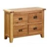 Oak Large 4 Drawer Storage Chest - Oak Furniture 2 Oak Large 4 Drawer Storage Chest - Oak Furniture -Garden Gold Store nb028 1