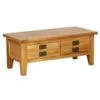 Large Oak 2 Drawer Coffee Table - Oak Furniture 1 Large Oak 2 Drawer Coffee Table - Oak Furniture -Garden Gold Store nb051 1