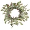 Frosted Green Holly Artificial Wreath -Garden Gold Store p028229 web2