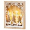 30cm LED Lit Winter Diorama Picture Frame -Garden Gold Store reindeer tree picture frame web
