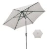 Riviera Deluxe Crank Parasol - French Grey Shade 2 Riviera Deluxe Crank Parasol - French Grey Shade -Garden Gold Store riviera parasol french grey web 1