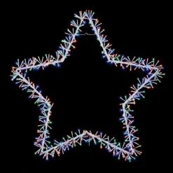 Premier White Twinkling Wall Star Christmas Light Decoration 7 Premier White Twinkling Wall Star Christmas Light Decoration -Garden Gold Store silhouette white star 1.2m web