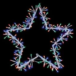 Premier White Twinkling Wall Star Christmas Light Decoration