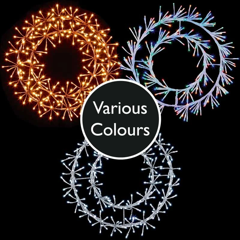 Premier Twinkling Wall Wreath Light Decoration 45cm 3 Premier Twinkling Wall Wreath Light Decoration 45cm