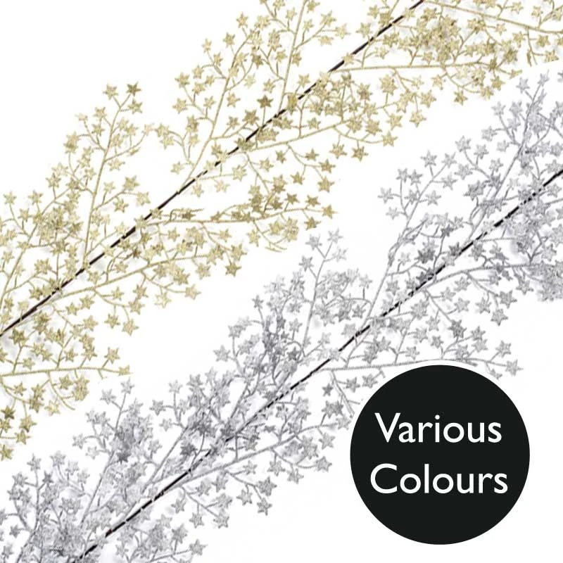 Metallic Glitter Star Garland - 1.8m 3 Metallic Glitter Star Garland - 1.8m