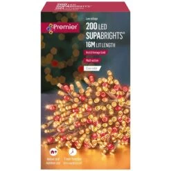 200 LED Timer Supabrights On Clear Cable -Garden Gold Store supabrights clear cable 200 red vintage gold web