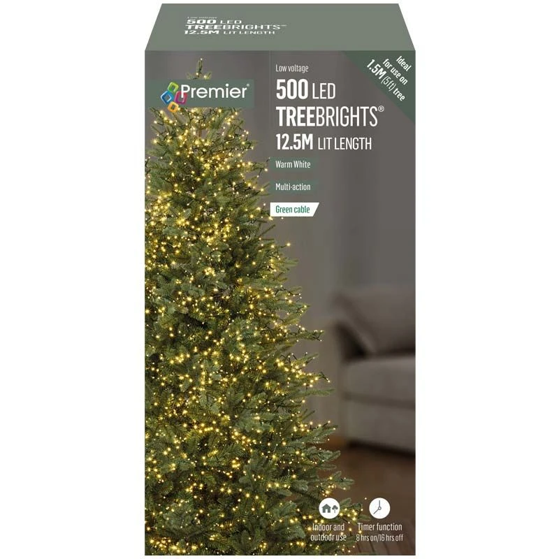 Warm White Coloured LED Treebrights With Timer 3 Warm White Coloured LED Treebrights With Timer