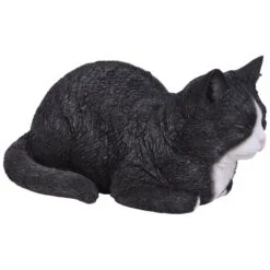 Vivid Arts Real Life Cats - Dreaming Cat Garden Ornament -Garden Gold Store vivid arts black and white dreaming cat web