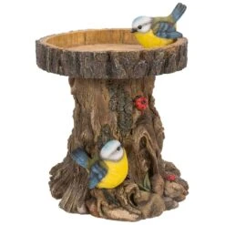 Vivid Arts Garden Friends - Treetrunk Feeder Garden Ornament -Garden Gold Store vivid arts blue tit treetrunk feeder web