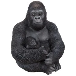 Vivid Arts Real Life Zoo - Gorilla Garden Ornament -Garden Gold Store vivid arts real life zoo sitting gorilla and baby web