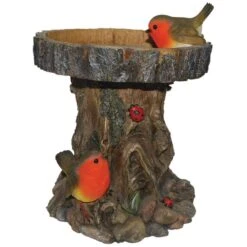Vivid Arts Garden Friends - Treetrunk Feeder Garden Ornament -Garden Gold Store vivid arts robin treetrunk feeder web