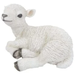 Vivid Arts Real Life Farm - Lamb Garden Ornament -Garden Gold Store vivid arts sitting lamb web