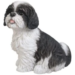 Vivid Arts Real Life Dogs - Shih Tzu Garden Ornament -Garden Gold Store vivid arts sitting shih tzu black white medium web