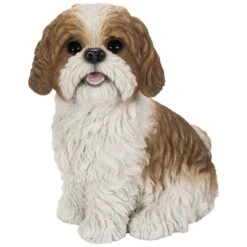 Vivid Arts Real Life Dogs - Shih Tzu Garden Ornament -Garden Gold Store vivid arts sitting shih tzu brown small web
